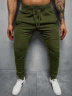 Spodnie sportowe męskie - Spodnie dresowe męskie khaki OZONEE JS/XW01Z - Ozonee - miniaturka - grafika 1