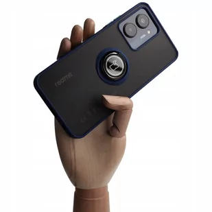 Bizon Etui Case Hybrid Ring do Realme C33/C30/Narzo 50i Prime granatowe - Etui i futerały do telefonów - miniaturka - grafika 1