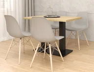 Stoły z krzesłami - Prostokątny nowoczesny stół + 4 szare krzesła do jadalni A8-S71 - miniaturka - grafika 1