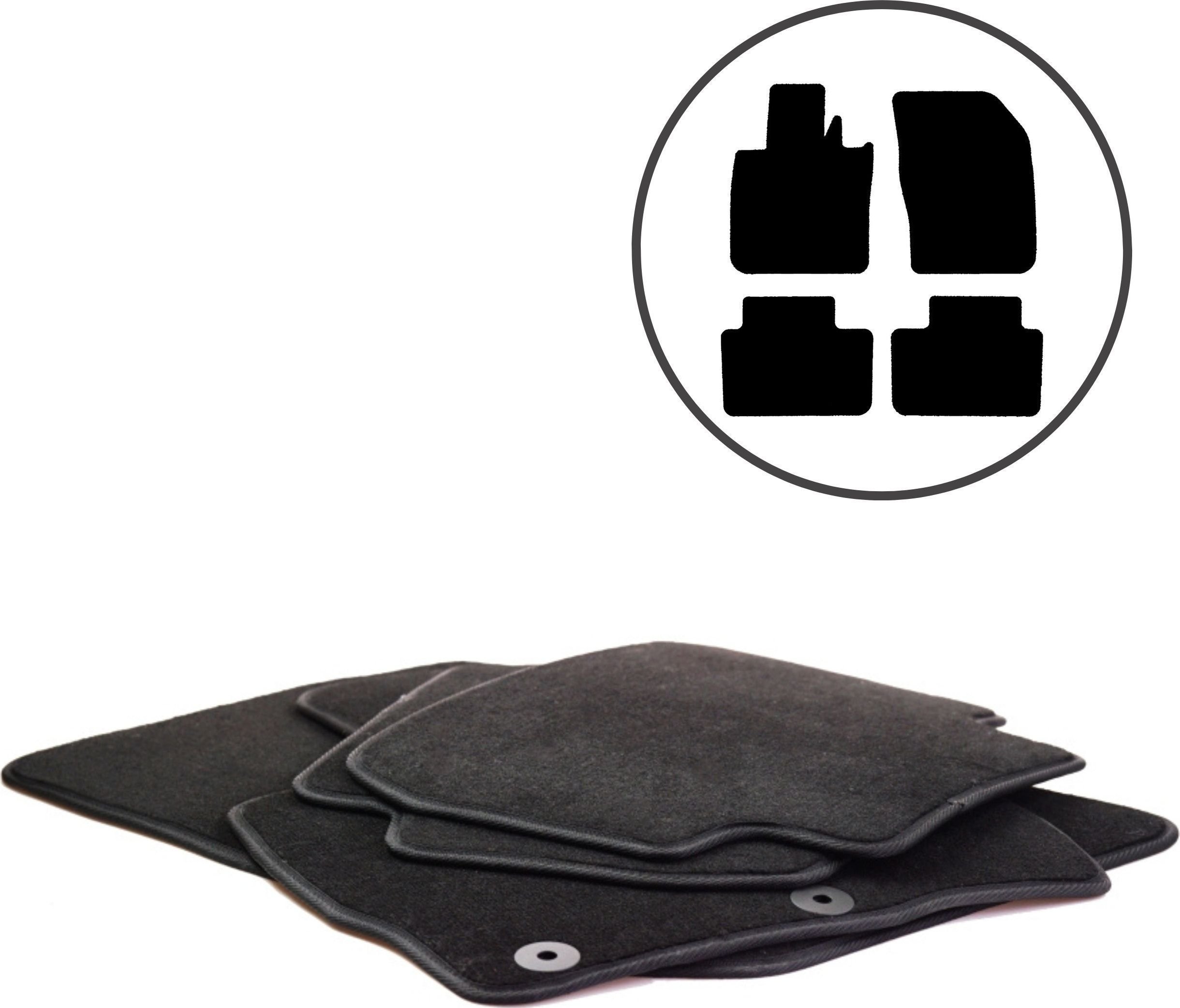 Dikel Dywaniki samochodowe welurowe 4szt. Volvo S60 III