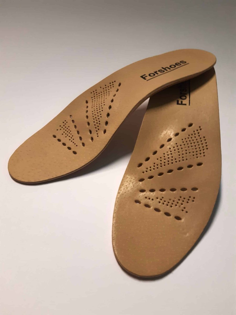 FS501 Wkładki ortopedyczne skórzane przeciw płaskostopiu poprzecznemu i podłużnemu na sztywnym podzespole Rozm. 35