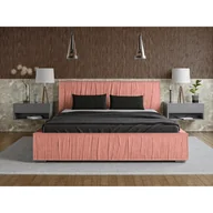 Łóżka - ADIDAR Elias łóżko tapicerowane 140x200cm stelaż metalowy z podnośnikami hydraulicznymi łóżko do przechowywania różowy Magic Velvet 2258 - miniaturka - grafika 1