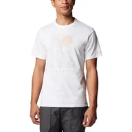 Koszulki męskie - T-shirt męski Columbia CSC Seasonal Logo Tee white/linear drifts - M - miniaturka - grafika 1