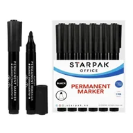 Przybory szkolne - Starpak Marker permanentny okrągły czarny (12szt) - miniaturka - grafika 1
