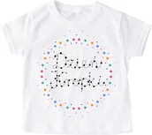 Koszulki dla dziewczynek - Koszulka W KROPKI NA DZIEŃ KROPKI do przedszkola - miniaturka - grafika 1