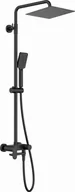 Zestawy prysznicowe - Deante Alpinia Deszczownica z baterią wannową - ruchoma wylewka nero NAC_N1AM - miniaturka - grafika 1