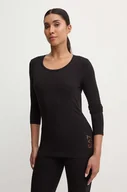 Bluzki damskie - EA7 Emporio Armani longsleeve damski kolor czarny TJQCZ.6DTT06 - miniaturka - grafika 1