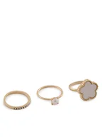 Pierścionki - Aldo Zestaw 3 pierścionków Legoweth 13995111 Złoty - miniaturka - grafika 1