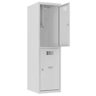 Meble do szkół i przedszkoli - Szafa skrytkowa dla młodszych dzieci MSUS 412 S na korytarz szkolny - miniaturka - grafika 1