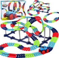 Tory, garaże, parkingi - Jokomisiada Długi giętki tor samochodowy + autko 291 elementów ZA4768 - miniaturka - grafika 1