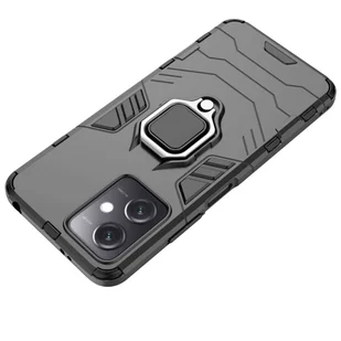 Ring Armor etui do Xiaomi Redmi Note 12 5G / Poco X5 5G pancerny pokrowiec uchwyt magnetyczny ring czarne - Etui i futerały do telefonów - miniaturka - grafika 15