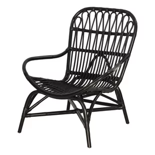Czarny rattanowy fotel ogrodowy Bonami Essentials Sara - Fotele i krzesła ogrodowe - miniaturka - grafika 1