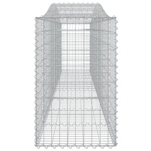 VIDAXL Kosze gabionowe, 6 szt, 400x50x80/100 cm, galwanizowane żelazo - Ogrodzenia - miniaturka - grafika 6