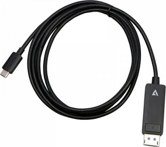 Kabel USB V7 USB-C - DisplayPort 2 m Czarny V7USBCDP14-2M