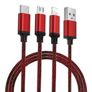 Kable USB - Remax Agile kabel USB 3w1 1m 2.8A PD-B31 Red kabel_20191126115957 - miniaturka - grafika 1