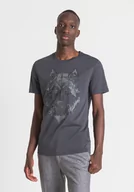 Koszulki męskie - T-Shirt Męski Antony Morato Slim Fit Czarny - Xl - miniaturka - grafika 1