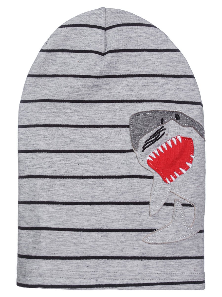 Chłopięca czapka beanie z naszywką rekina Doll r.53