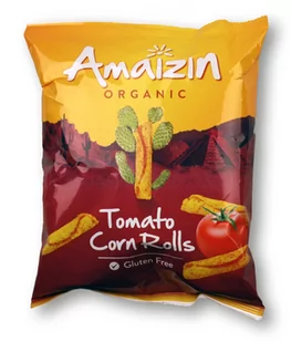 Amaizin Chipsy kukurydziane rolls pomidorowe BIO - Chipsy - miniaturka - grafika 1