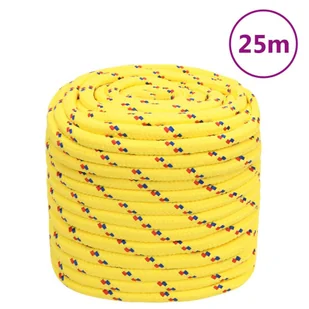 vidaXL Linka żeglarska, żółta, 18 mm, 25 m, polipropylen - Żeglarstwo - miniaturka - grafika 1