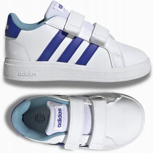 BUTY DZIECIĘCE SPORTOWE ADIDAS GRAND COURT NA RZEPY DLA CHŁOPCA LEKKIE 24 - Buty dla chłopców - miniaturka - grafika 1