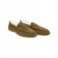 Mokasyny męskie - Mokasyny męskie zamszowe Old Money 45 - miniaturka - grafika 1