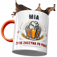 Kubki - Kubek Pomarańczowy Dla Mii Żony na Prezent z Nadrukiem ze Zdjęciem + Opakowanie na prezent (wzór 02) - miniaturka - grafika 1