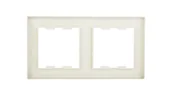Klawisze i ramki - Schneider Ramka podwójna Asfora EPH5810223 pionowa kremowa - miniaturka - grafika 1