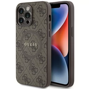 Etui Guess GUHMP13XG4GFRW Apple iPhone 13 Pro Max hardcase 4G Collection Leather Metal Logo MagSafe brązowy/brown - Etui i futerały do telefonów - miniaturka - grafika 1