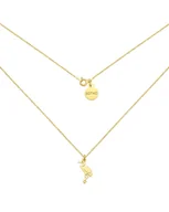 Naszyjniki - Złoty naszyjnik z żurawiem - miniaturka - grafika 1