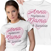 Gadżety dla niej i dla niego - Koszulka dla mamy z imieniem Mamy , Najlepsza Mama na świecie - miniaturka - grafika 1
