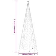 Choinki - vidaXL Choinka z kołkiem gruntowym, 3000 niebieskich LED, 800 cm - miniaturka - grafika 1