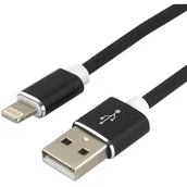 Kable USB - everActive Kabel przewód silikonowy USB Lightning iPhone everActive CBS-1.5IB 150cm z obsługą szybkiego ładowania do 2,4A czarny CBS-1.5IB - miniaturka - grafika 1