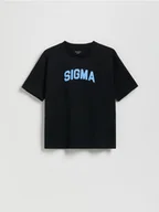 Koszulki dla chłopców - Reserved - T-shirt z nadrukiem - czarny - miniaturka - grafika 1