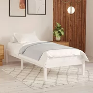 Łóżka - shumee Rama łóżka biała lite drewno sosnowe 75x190 cm - miniaturka - grafika 1