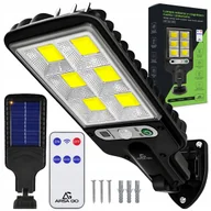 Lampy ogrodowe - Mocna Lampa Solarna Led Ogrodowa Uliczna Czujnik Ruchu I Zmierzchu Pilot - miniaturka - grafika 1