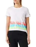 Koszulki i topy damskie - Champion Damska koszulka Legacy Color Ground Croptop S/S, biały, XS - miniaturka - grafika 1