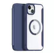 Etui i futerały do telefonów - Etui Dux Ducis Skin X Pro do Apple iPhone 15 Plus magnetyczny pokrowiec MagSafe z klapką - niebieski - miniaturka - grafika 1