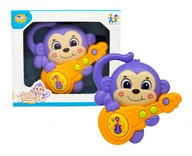 Zabawki interaktywne dla dzieci - ZABAWKOWA GRAJĄCA MAŁPKA FIOLETOWA - miniaturka - grafika 1