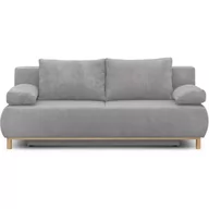 Sofy i kanapy - Ławka rozkładana 3-osobowa MIKA - Jasnoszary sztruks - Pojemnik do przechowywania - Dł. 192 x wys. 84 x gł. 93 cm - miniaturka - grafika 1