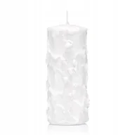 Świece - Świeca walec ŚNIEŻYNKA 15 cm kolor BIAŁY - miniaturka - grafika 1