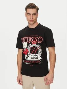HUGO T-Shirt Daporoni 50538254 Czarny Relaxed Fit - Koszulki męskie - miniaturka - grafika 1