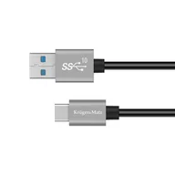 Kable - Kabel USB - USB typu C 10 Gbps 1 m Kruger&Matz Basic - miniaturka - grafika 1