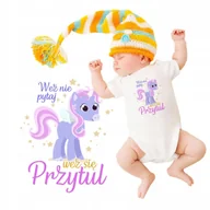 Body dla niemowląt - Body Niemowlęce Białe WEŹ SIĘ PRZYTUL Wzory - 74 - miniaturka - grafika 1