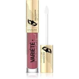 Eveline Cosmetics Cosmetics - VARIETE Satin Matt Lip Liquid - Pomadka w płynie - 4,5 ml - 03 Berry Shake - Szminki - miniaturka - grafika 1