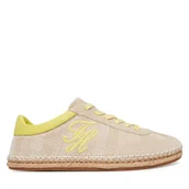 Espadryle damskie - Espadryle Tommy Hilfiger Woven Logo Embroidery FW0FW09108 Beżowy - miniaturka - grafika 1