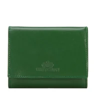 Portfele - Damski portfel skórzany klasyczny średni zielony - miniaturka - grafika 1