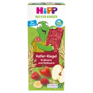 Przekąski dla dzieci - HiPP Batonik owsiany Bio truskawki i maliny po 1 roku 5 x 20 g - miniaturka - grafika 1