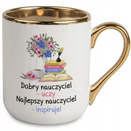 Kubki - KUBEK ELEGANT BIAŁY IDEALNY PREZENT DZIEŃ NAUCZYCIELA NA KAŻDĄ OKAZJĘ WZ - miniaturka - grafika 1