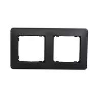 Klawisze i ramki - Ramka podwójna Schneider Sedna Design SDD314802 czarny antracyt Design Elements - miniaturka - grafika 1