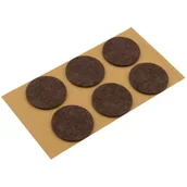 Zawiasy, okucia i inne akcesoria - Podkładki filcowe samoprzylepne brąz Ø40 6 szt. - miniaturka - grafika 1